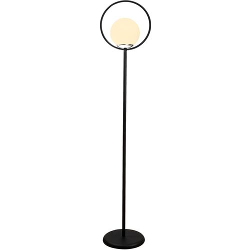 Opviq Podna lampa LIK 4071, crno- bijela, metal- staklo, 30 x 30 cm, visina 155 cm, promjer kugle 15 cm, E27 40 W, Lik - 4071 slika 2