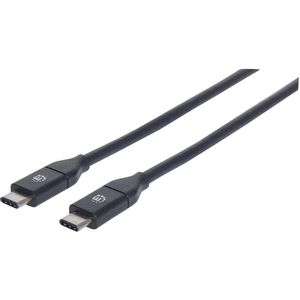 Manhattan USB kabel USB 3.2 gen.2 (USB 3.1 gen.2) USB-C® utikač, USB-C® utikač 50.00 cm crna  354899