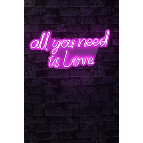 Wallity Ukrasna plastična LED rasvjeta, All You Need is Love - Pink slika 2