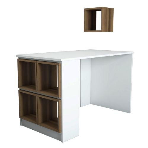 Woody Fashion Studijski stol, Box - White, Walnut slika 4