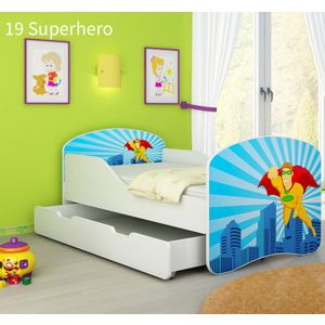 Dječji krevet ACMA s motivom + ladica 180x80 cm 19-superhero