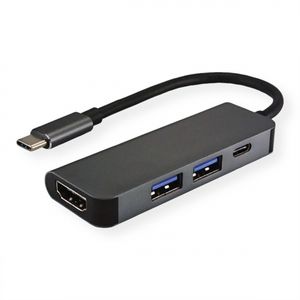 Linkom Adapter-konvertor TIP C na HDMI+ 2xUSB 3.0+ TIP C