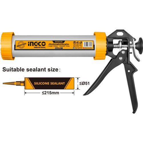 INGCO Aluminijumski pištolj za silikon HCG0109 slika 1