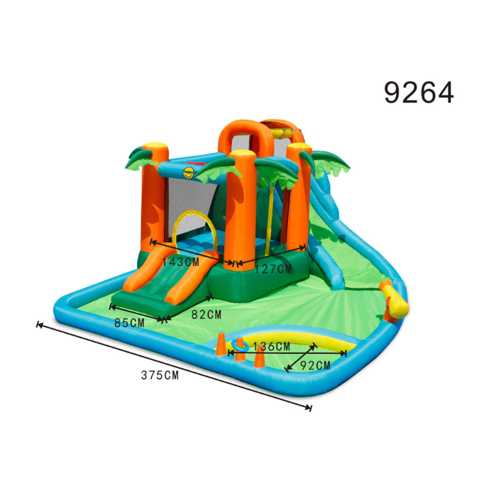 Happy Hop Igraonica na naduvavanje 7U1 Oasis, 430x375x205 slika 7