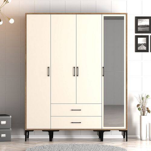 Kumsal STR - Walnut, Cream Walnut
Cream Wardrobe slika 1