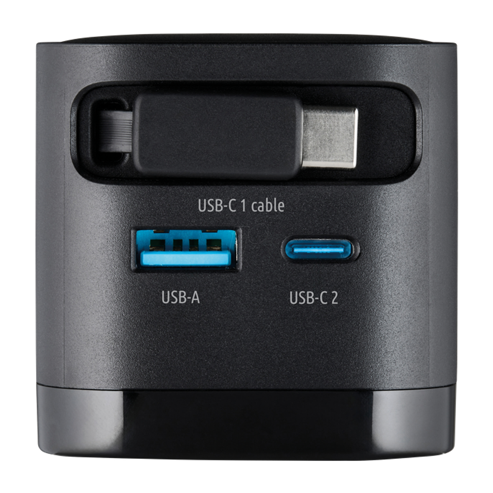 Intenso 65W GaN napajalnik z vgrajenim kablom USB-C, crni slika 5
