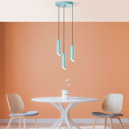 Kesik - 6916 - Turquoise Turquoise Chandelier slika 1