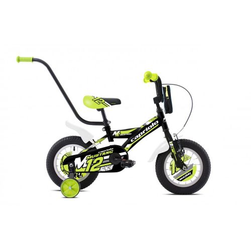 Capriolo BMX Bicikl MUSTANG 12" - Crni i Limeta slika 1