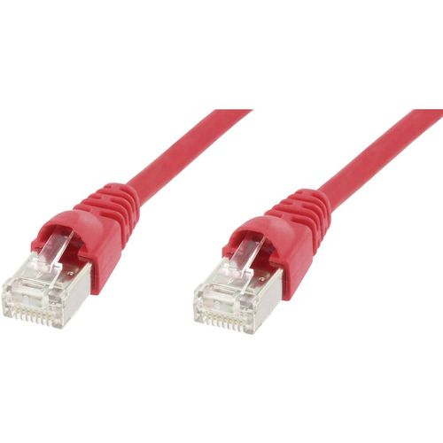 Telegärtner L00000A0083 RJ45 mrežni kabel, Patch kabel cat 6a S/FTP 1.00 m crvena vatrostalan, sa zaštitom za nosić, vatrostalan, bez halogena, UL certificiran 1 St. slika 1