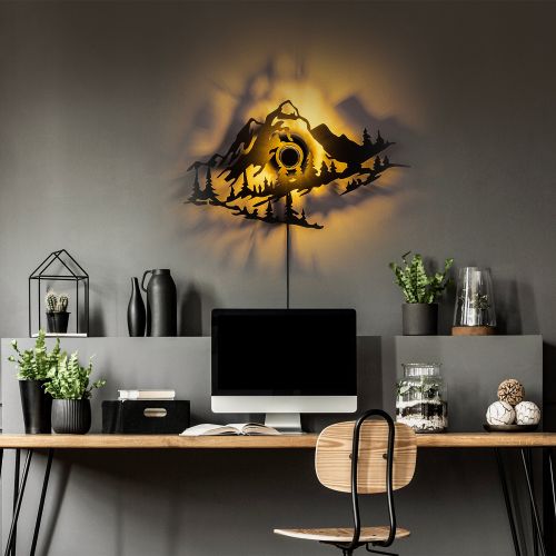 Mountain Black Wall Lamp slika 1