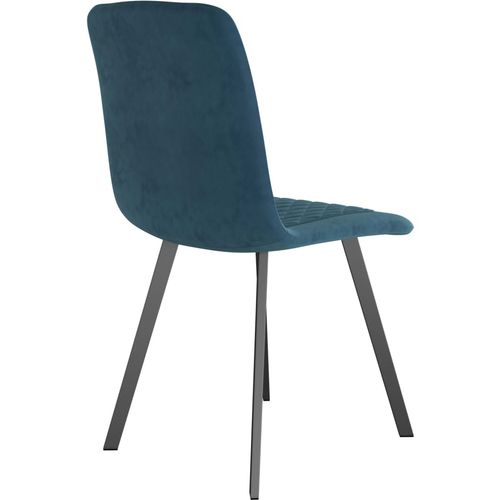 Blagovaonske stolice 4 kom plave baršunaste slika 5