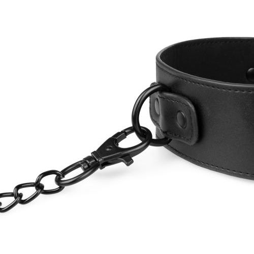 Faux Leather Collar &amp; Chain slika 9
