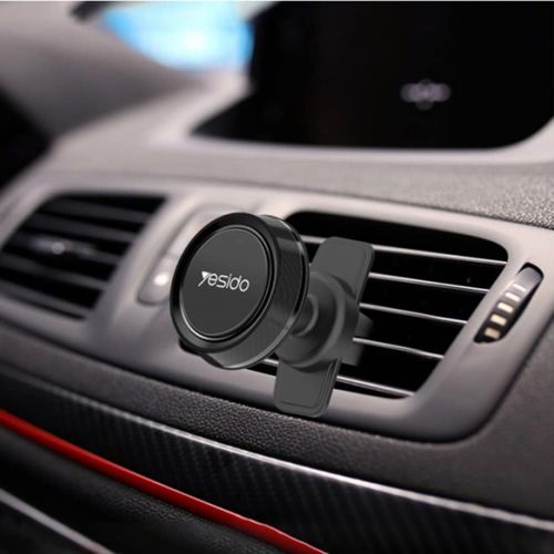 Yesido - Držač za automobil (C61) - magnetski nosač mobitela za ventilacijski otvor - crni slika 4