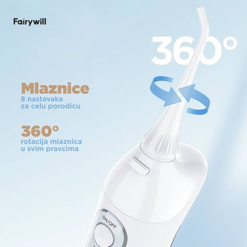 Fairywill 5020E-W bežični oralni irigator (bela) slika 5