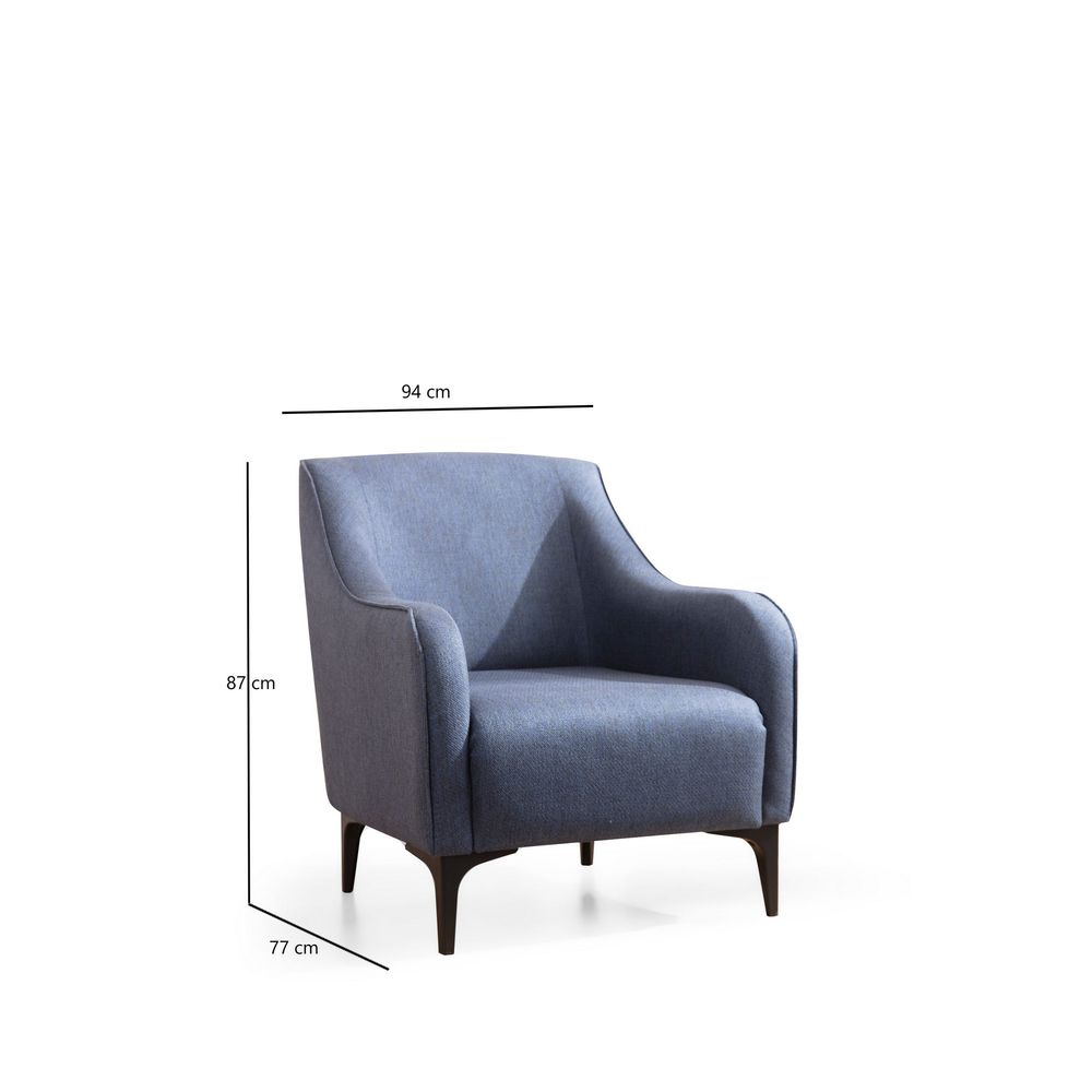 Belissimo - Plavi Wing Chair slika 4