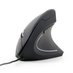 Gembird MUS-ERGO-01 Ergonomic Optical Mouse 1200-3200 DPI, 6 Buttons, USB, Black, Cable 1.35m