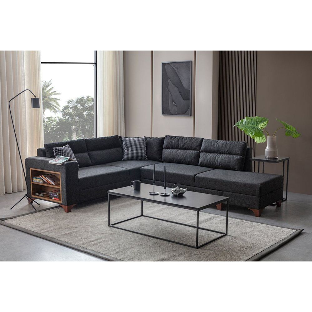 Ugaona Sofa Tloft lijevi - boja: antracit slika 1