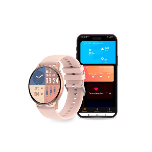 KSIX, smartwatch Core, AMOLED 1.43” zaslon, 5 dana aut., Zdravlje i sport, rozi slika 1