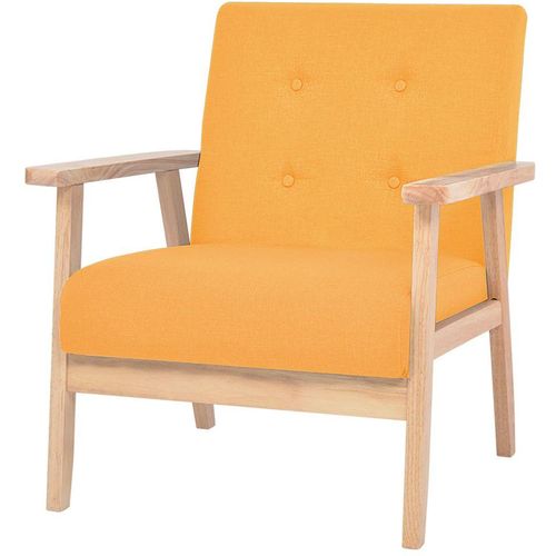 Fotelja od tkanine žuta slika 2