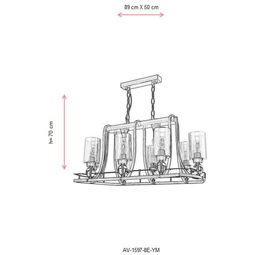 Luster Antiquation AV-1597-8E-YM slika 5