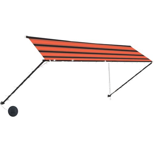 Tenda na uvlačenje s LED svjetlima 400x150 cm narančasto-smeđa slika 17