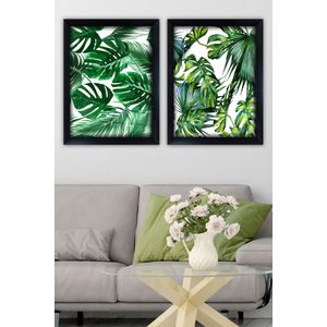 SYH7436502615603 Multicolor Decorative Framed Painting (2 Pieces)