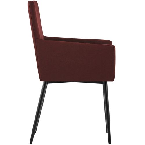 Blagovaonske stolice od tkanine 4 kom crvena boja vina slika 4