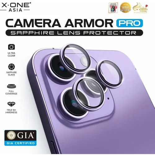 X-ONE safirno staklo za objektiv kamere Camera Armor Pro – za iPhone 15 /15 Plus srebrno slika 2