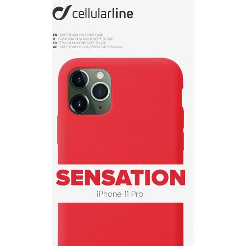 Cellularline Sensation silikonska maskica za iPhone 11 Pro crvena slika 4