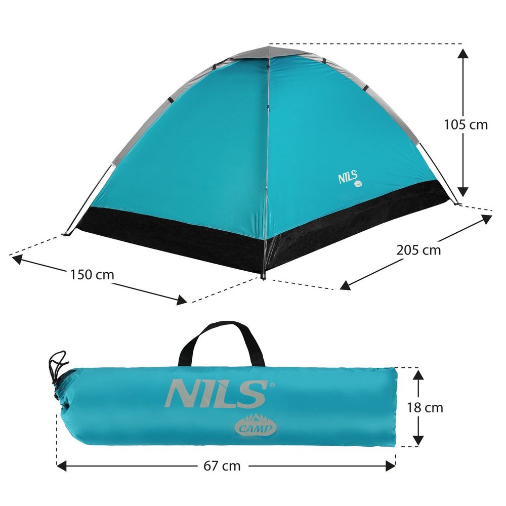 Šator za kampiranje plavi nils camp slika 4