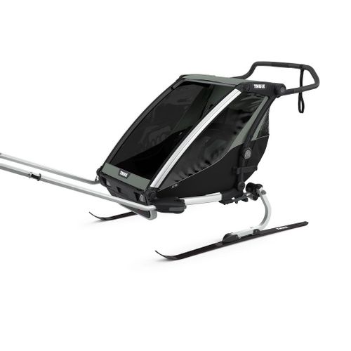 Thule Chariot Lite 2 zeleno (agava)/crna sportska dječja kolica i prikolica za bicikl za dvoje djece (4u1) slika 16