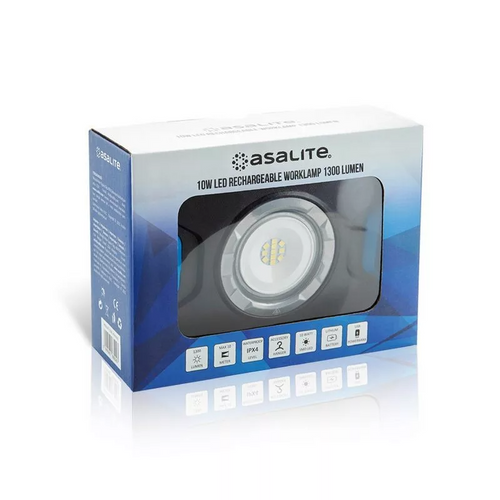 ASALITE LED 10W punjiva reflektorska svjetiljka 1300Lm + 2x18650 baterije 2200mAh slika 3