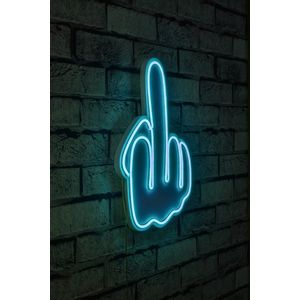 Wallity Ukrasna plastična LED rasvjeta, Middle Finger - Blue