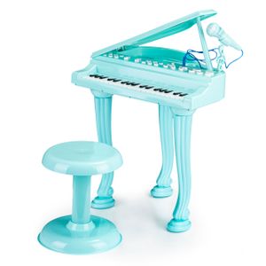 Mp3 dječji klavir s mikrofonom plavi