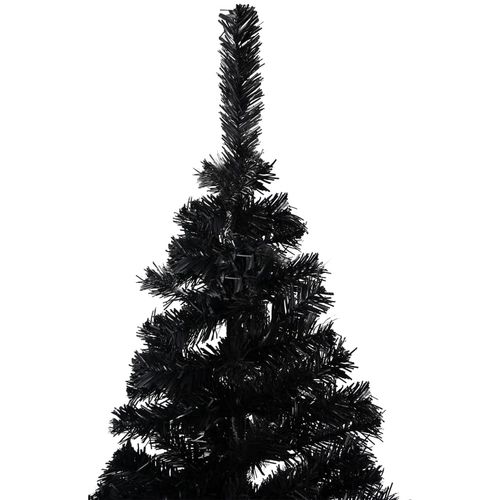 Umjetno božićno drvce LED sa stalkom crno 120 cm PVC slika 4