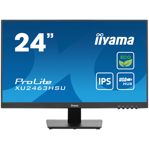 iyama ProLite XU2463HSU-B1 - LED monitor24" (23.8" viewable) 1920 x 1080 Full HD (1080p) @ 100 Hz IPS 250 cd/m² 1300:1 3 ms HDMI DisplayPort speakers black matte slika 1