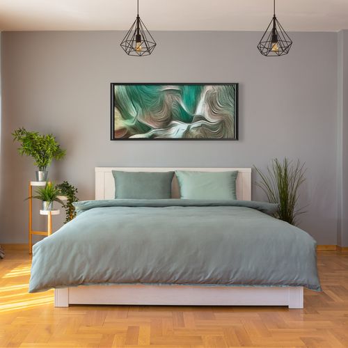 Pamučno-satenska posteljina Svilanit Mercury turquoise MC 140x200 50x70 cm slika 4