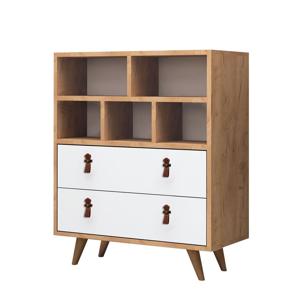 Beggu Oak Bijela Komoda slika 3
