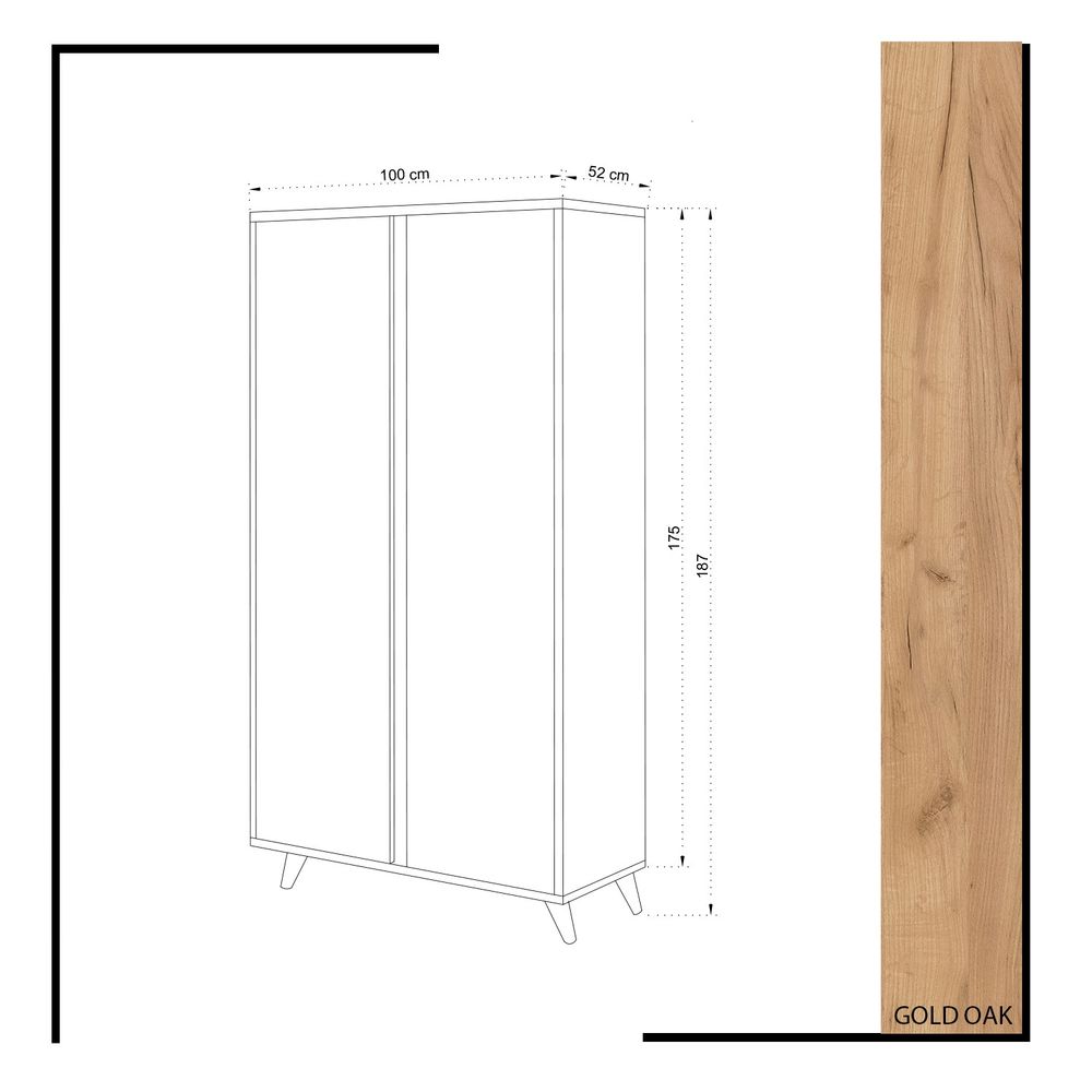 Ajumma OakWhite Ormar slika 4
