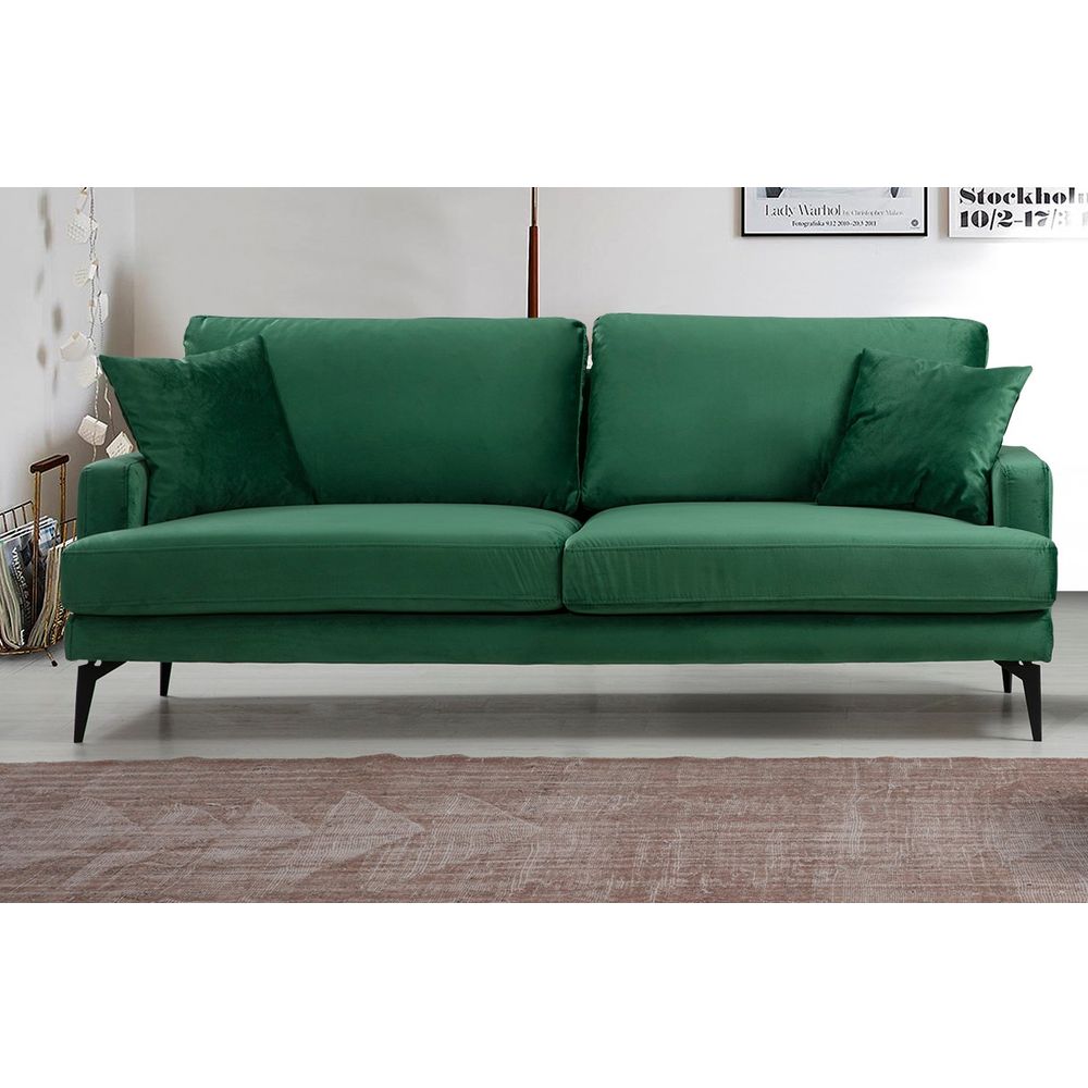 Zeleni Sofa za Tri Osobe Papira slika 1