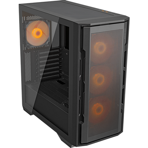 COUGAR | Uniface RGB Black | PC Case | Mid Tower / Mesh Front Panel / 4 x 120mm ARGB Fans / TG Left Panel / Black slika 3