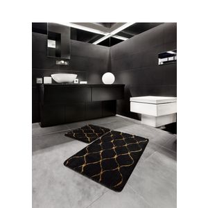 Colourful Cotton Kupaonski set  tepiha INFINITY 2kom crni, Infinity - Black