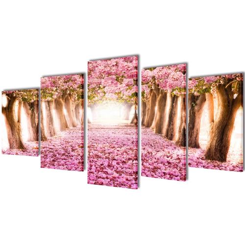Zidne Slike na Platnu s Printom Trešnjinog Cvijeta 100 x 50 cm slika 12