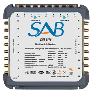 SAB Multišalter 2+1 satelit na 16 utičnica - MS 9+1/16