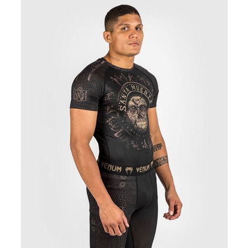 Venum Santa Muerte Dark Side - Rashguard Kratki Rukav Crno/Braon XXL slika 2