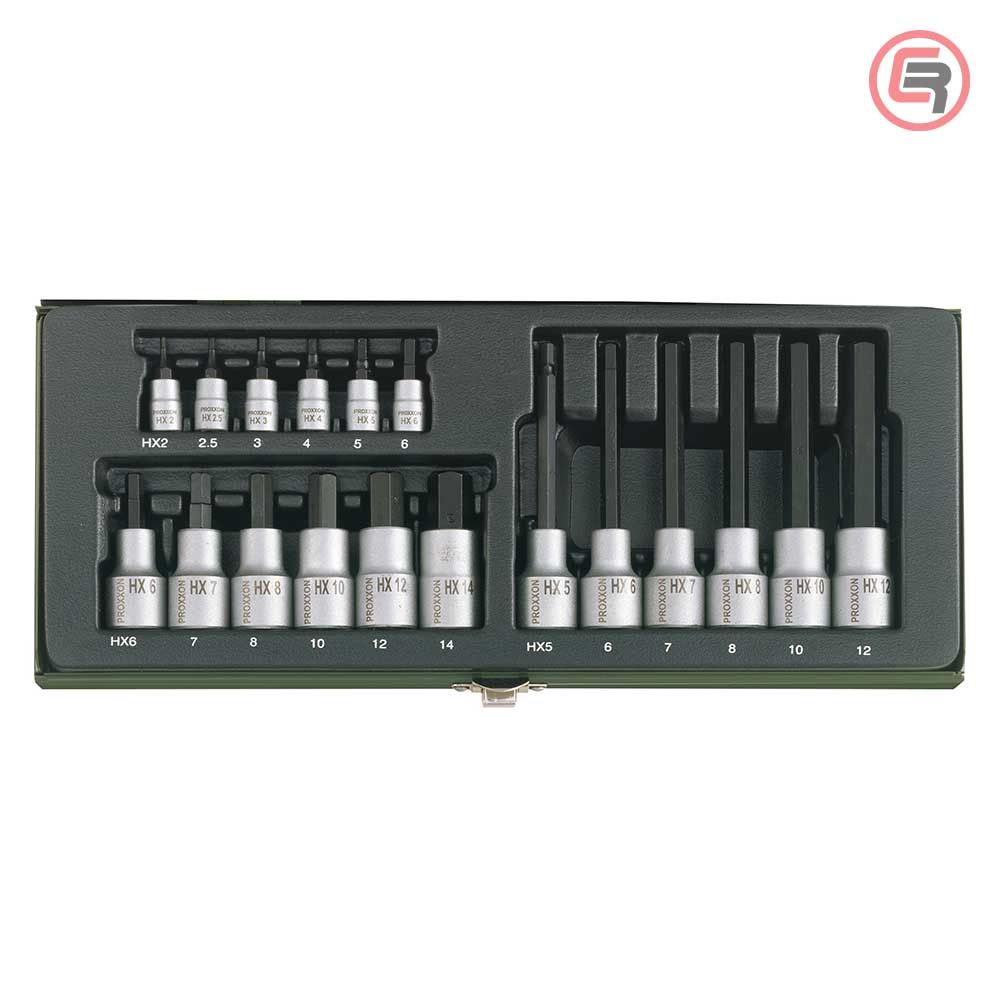 Proxxon Garnitura Nasadnih Imbus Ključeva 1/4"+1/2", 2-14mm / 18 dijelna - 23100 slika 1