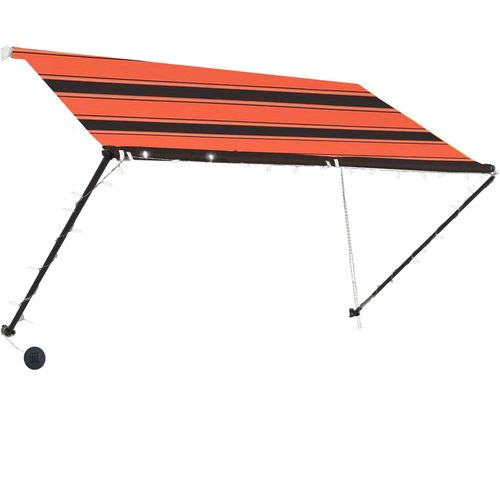 Tenda na uvlačenje s LED svjetlima 250x150 cm narančasto-smeđa slika 3