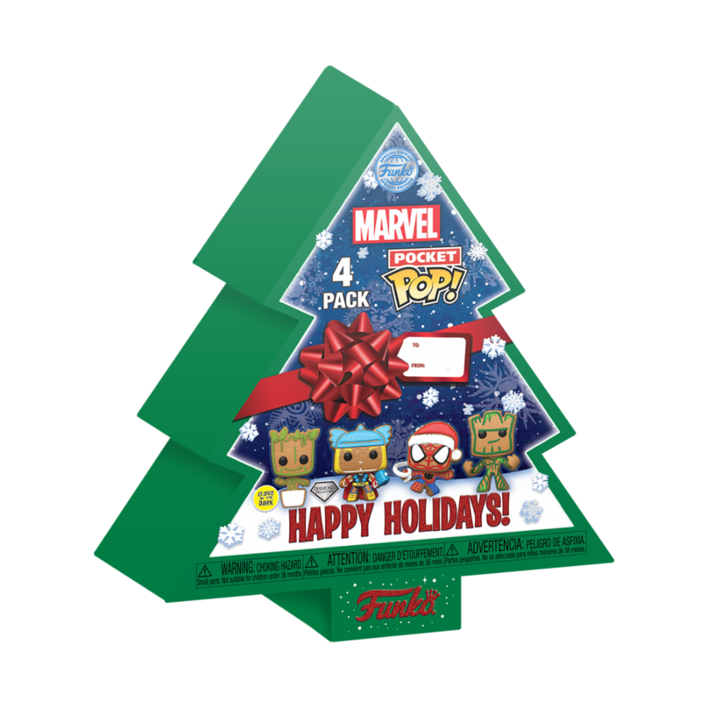 Pocket POP Set: 4 Figurice Marvel Drvo Blagdansko Ekskluzivno slika 3