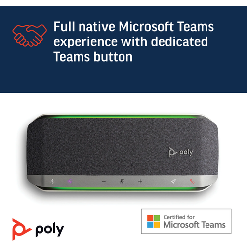 HP Poly Sync 40 Microsoft Teams Certified Speakerphone, Silver/Black slika 5
