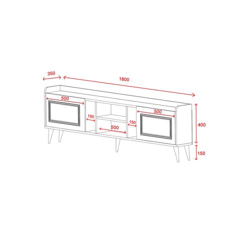 TV komoda Rudy v2 - Orah slika 6